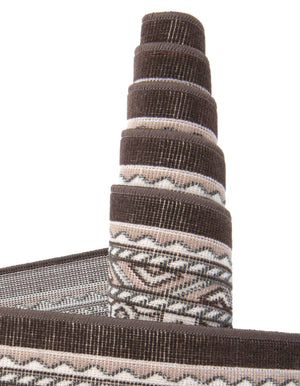Brown 3' 7 x 3' 7 Williamsburg Round Area Rug 100% Polypropylene With Cotton Backing Durable Easy Clean Stain Resistant Carpet for Sale at Rug Engine