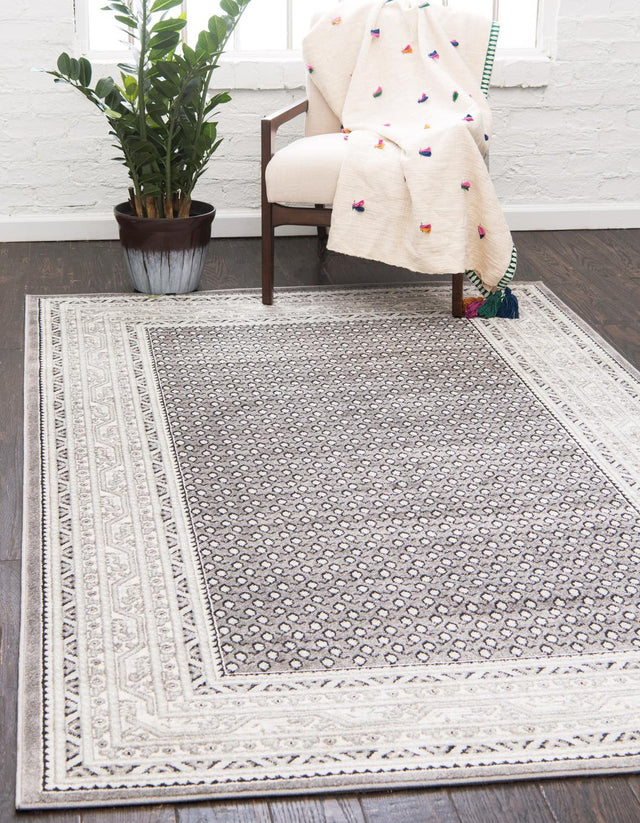 Gray 5' 3 x 8' Williamsburg Rectangle Area Rug 100% Polypropylene With Cotton Backing Durable Easy Clean Stain Resistant Carpet for Sale at Rug Engine