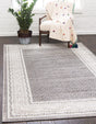 Gray 10' x 14' 1 Williamsburg Rectangle Area Rug 100% Polypropylene With Cotton Backing Durable Easy Clean Stain Resistant Carpet for Sale at Rug Engine