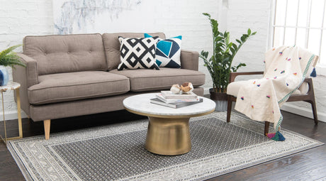 Gray 7' 10 x 10' Williamsburg Rectangle Area Rug 100% Polypropylene With Cotton Backing Durable Easy Clean Stain Resistant Carpet for Sale at Rug Engine