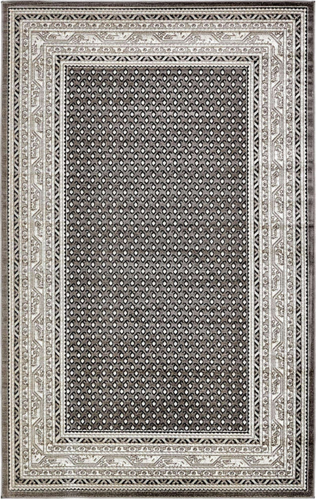 Gray 5' 3 x 8' Williamsburg Rectangle Area Rug 100% Polypropylene With Cotton Backing Durable Easy Clean Stain Resistant Carpet for Sale at Rug Engine