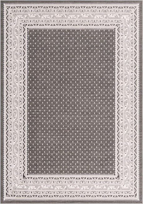 Gray 7' 1 x 10' Williamsburg Rectangle Area Rug 100% Polypropylene With Cotton Backing Durable Easy Clean Stain Resistant Carpet for Sale at Rug Engine