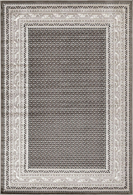 Gray 6' 1 x 9' Williamsburg Rectangle Area Rug 100% Polypropylene With Cotton Backing Durable Easy Clean Stain Resistant Carpet for Sale at Rug Engine