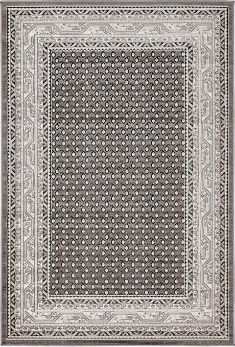 Gray 4' 1 x 6' 1 Williamsburg Rectangle Area Rug 100% Polypropylene With Cotton Backing Durable Easy Clean Stain Resistant Carpet for Sale at Rug Engine