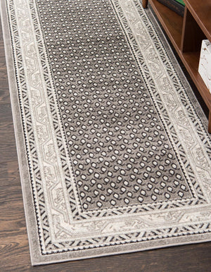 Gray 2' x 6' 1 Williamsburg Runner Area Rug 100% Polypropylene With Cotton Backing Durable Easy Clean Stain Resistant Carpet for Sale at Rug Engine