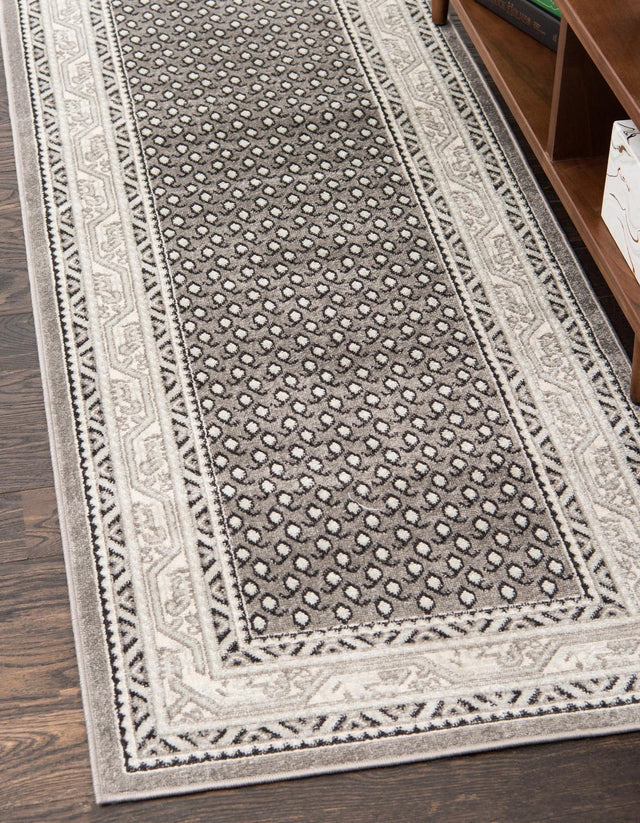 Gray 3' x 10' Williamsburg Runner Rug
