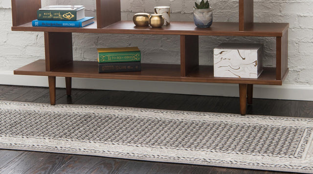 Gray 3' x 10' Williamsburg Runner Rug