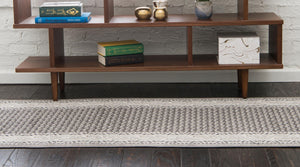 Gray 3' x 10' Williamsburg Runner Rug