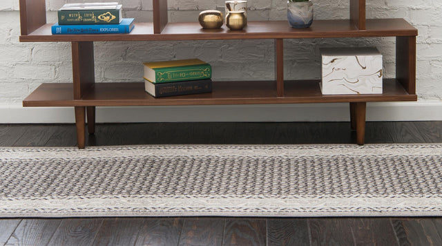 Gray 3' x 10' Williamsburg Runner Rug