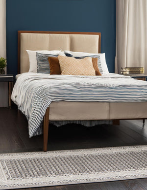 Gray 3' x 10' Williamsburg Runner Rug