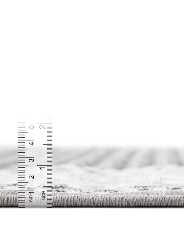 Gray 3' x 10' Williamsburg Runner Rug