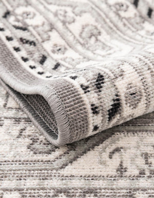 Gray 3' x 10' Williamsburg Runner Rug