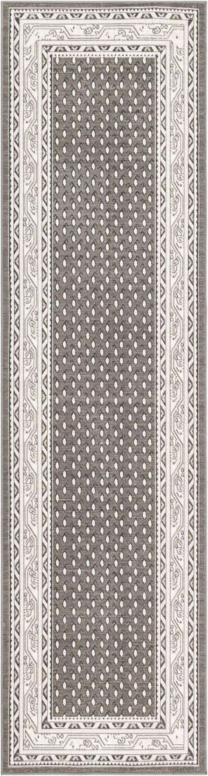 Gray 3' x 10' Williamsburg Runner Rug