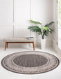 Gray 12' x 12' Williamsburg Round Area Rug 100% Polypropylene With Cotton Backing Durable Easy Clean Stain Resistant Carpet for Sale at Rug Engine