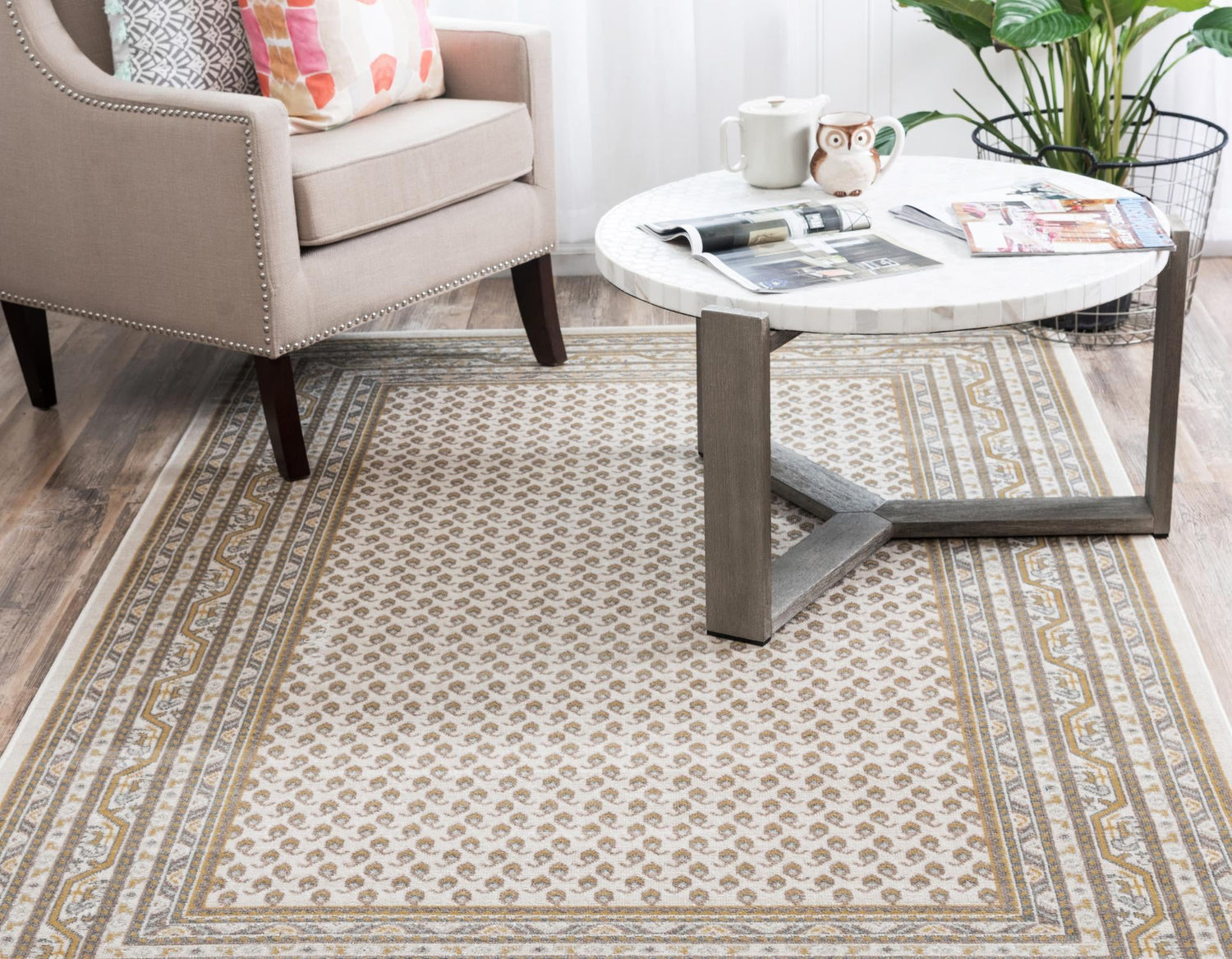 Beige 8' x 10' Williamsburg Rectangle Area Rug 100% Polypropylene With Cotton Backing Durable Easy Clean Stain Resistant Carpet for Sale at Rug Engine
