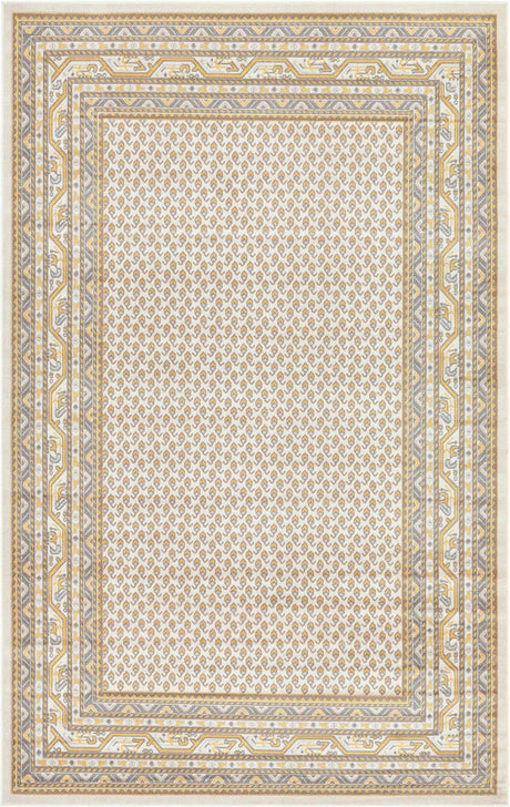 Beige 5' 3 x 8' Williamsburg Rectangle Area Rug