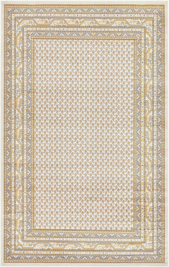 Beige 5' 3 x 8' Williamsburg Rectangle Area Rug 100% Polypropylene With Cotton Backing Durable Easy Clean Stain Resistant Carpet for Sale at Rug Engine