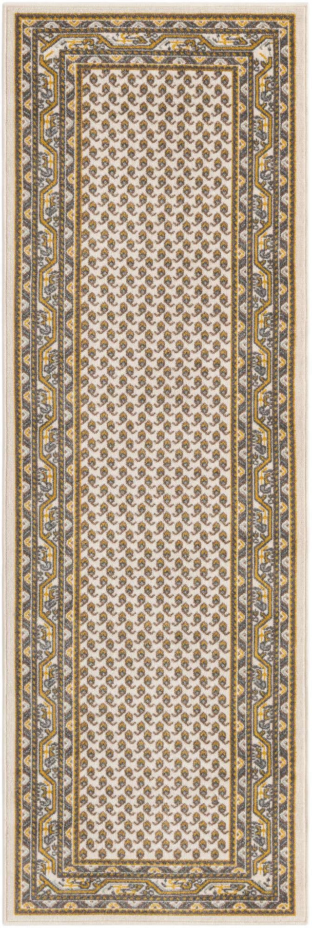 Beige 3' x 10' Williamsburg Runner Rug
