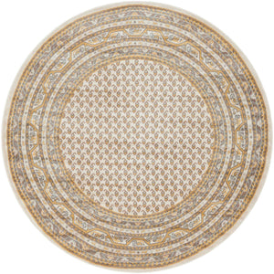 Beige 8' x 8' Williamsburg Round Area Rug