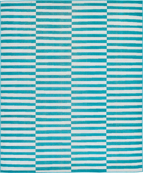Turquoise 8' x 10' Williamsburg Rectangle Area Rug 100% Polypropylene With Cotton Backing Durable Easy Clean Stain Resistant Carpet for Sale at Rug Engine
