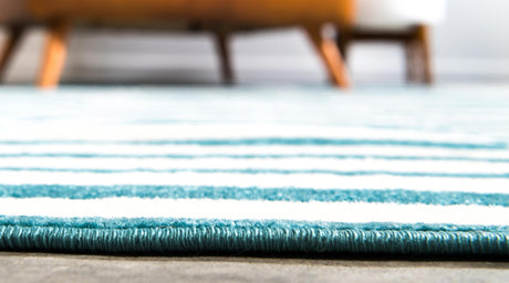 Turquoise 5' 3 x 8' Williamsburg Rectangle Area Rug 100% Polypropylene With Cotton Backing Durable Easy Clean Stain Resistant Carpet for Sale at Rug Engine