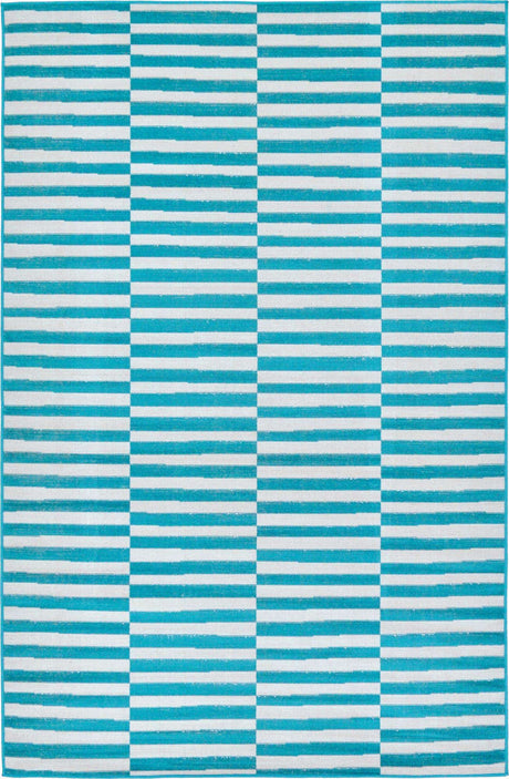 Turquoise 5' 3 x 8' Williamsburg Rectangle Area Rug 100% Polypropylene With Cotton Backing Durable Easy Clean Stain Resistant Carpet for Sale at Rug Engine