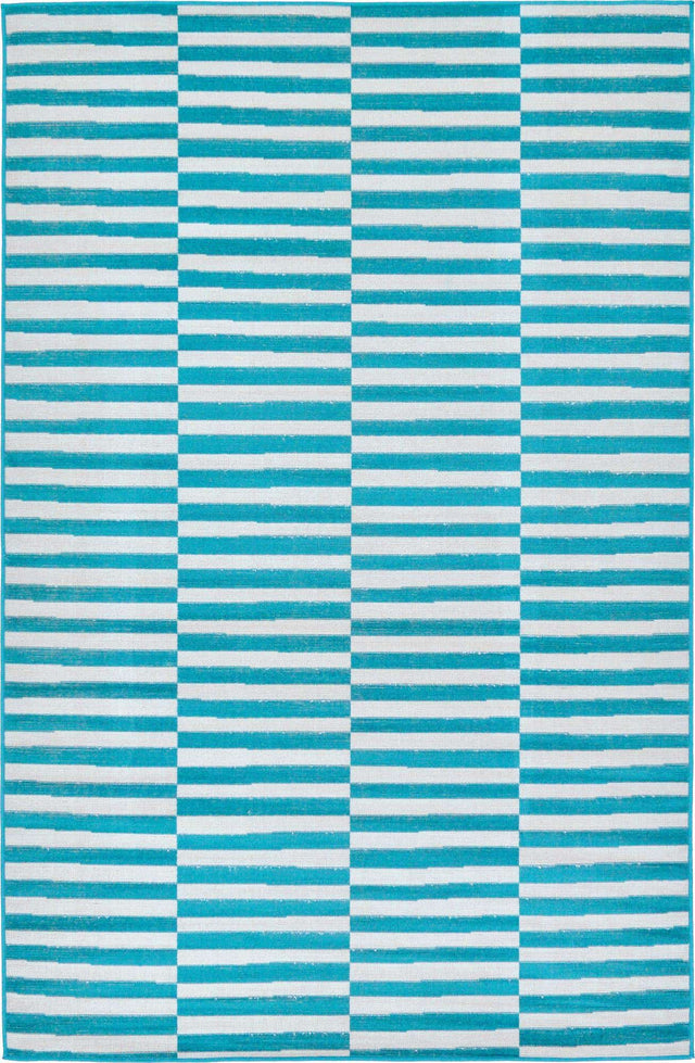 Turquoise 5' 3 x 8' Williamsburg Rectangle Area Rug 100% Polypropylene With Cotton Backing Durable Easy Clean Stain Resistant Carpet for Sale at Rug Engine
