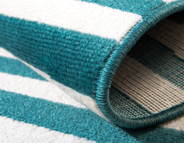 Turquoise 3' x 10' Williamsburg Runner Rug