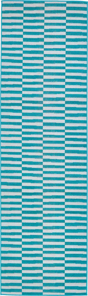 Turquoise 3' x 10' Williamsburg Runner Rug