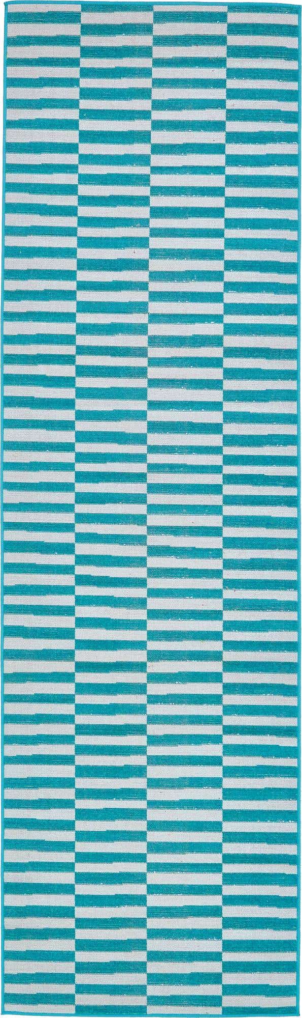 Turquoise 3' x 10' Williamsburg Runner Rug