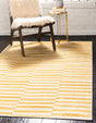 Yellow 4' 1 x 6' 1 Williamsburg Rectangle Area Rug 100% Polypropylene With Cotton Backing Durable Easy Clean Stain Resistant Carpet for Sale at Rug Engine
