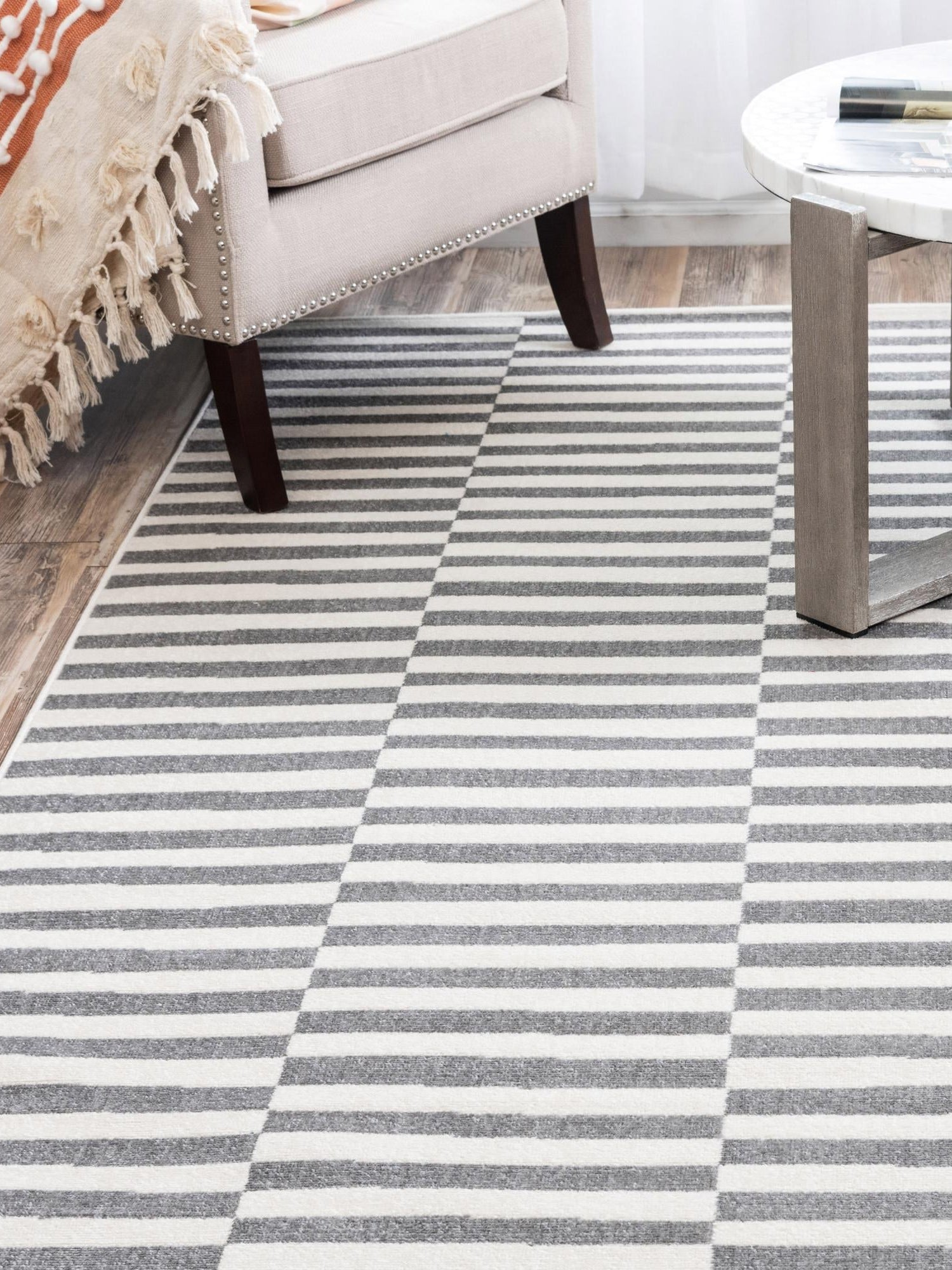 Dark Gray 7' 10 x 10' Williamsburg Rectangle Area Rug 100% Polypropylene With Cotton Backing Durable Easy Clean Stain Resistant Carpet for Sale at Rug Engine