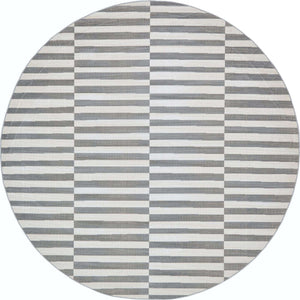 Dark Gray 8' x 8' Williamsburg Round Area Rug 100% Polypropylene With Cotton Backing Durable Easy Clean Stain Resistant Carpet for Sale at Rug Engine