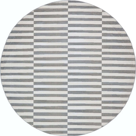 Dark Gray 8' x 8' Williamsburg Round Area Rug 100% Polypropylene With Cotton Backing Durable Easy Clean Stain Resistant Carpet for Sale at Rug Engine