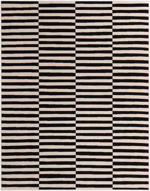 Black 8' x 10' Williamsburg Rectangle Area Rug 100% Polypropylene With Cotton Backing Durable Easy Clean Stain Resistant Carpet for Sale at Rug Engine