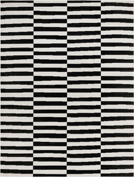 Black 9' x 12' Williamsburg Rectangle Area Rug