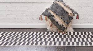 Black 2' 7 x 12' Williamsburg Runner Area Rug 100% Polypropylene With Cotton Backing Durable Easy Clean Stain Resistant Carpet for Sale at Rug Engine