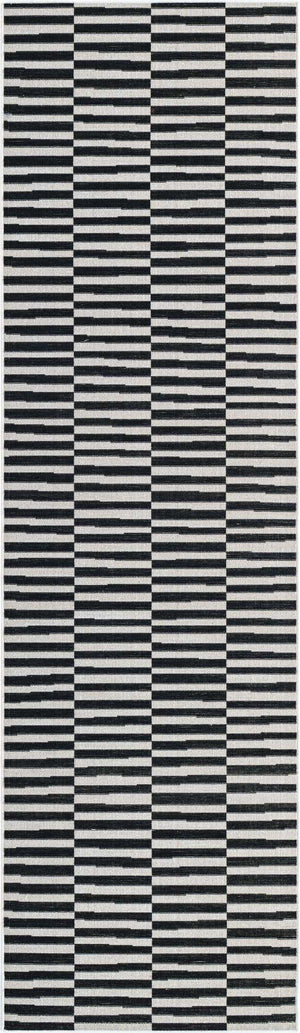 Black 2' 9 x 9' 10 Williamsburg Runner Area Rug 100% Polypropylene With Cotton Backing Durable Easy Clean Stain Resistant Carpet for Sale at Rug Engine