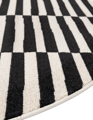 Black 5' 3 x 5' 3 Williamsburg Round Area Rug