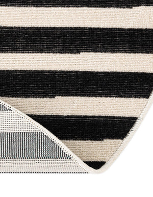 Black 12' x 12' Williamsburg Round Area Rug