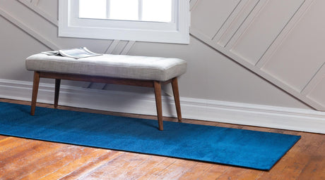 Navy Blue 2' 9 x 9' 10 Williamsburg Runner Area Rug 100% Polypropylene With Cotton Backing Durable Easy Clean Stain Resistant Carpet for Sale at Rug Engine