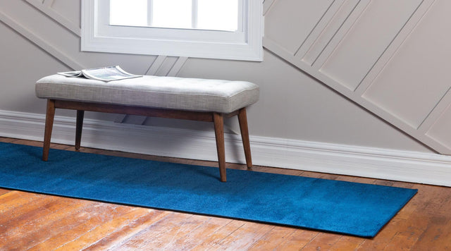 Navy Blue 2' 9 x 9' 10 Williamsburg Runner Area Rug 100% Polypropylene With Cotton Backing Durable Easy Clean Stain Resistant Carpet for Sale at Rug Engine