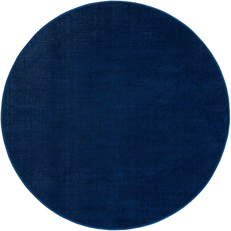 Navy Blue 5' 3 x 5' 3 Williamsburg Round Area Rug 100% Polypropylene With Cotton Backing Durable Easy Clean Stain Resistant Carpet for Sale at Rug Engine