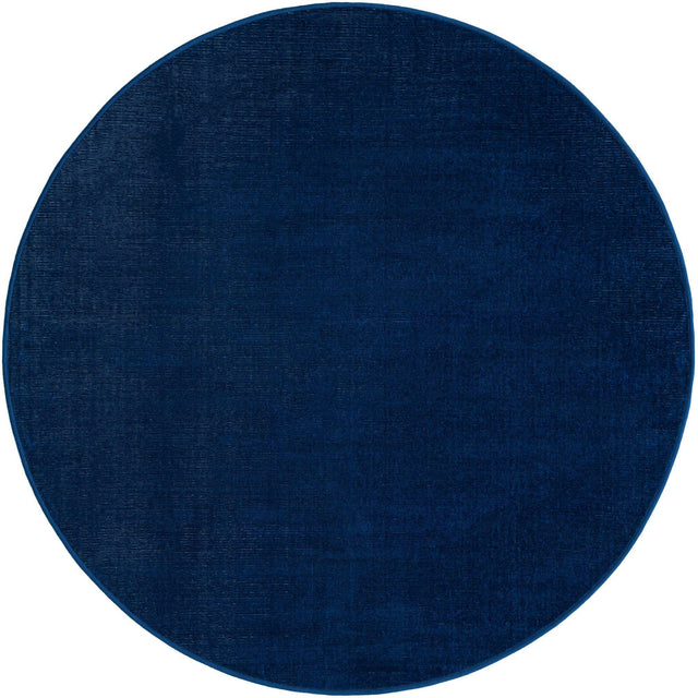 Navy Blue 5' 3 x 5' 3 Williamsburg Round Area Rug 100% Polypropylene With Cotton Backing Durable Easy Clean Stain Resistant Carpet for Sale at Rug Engine