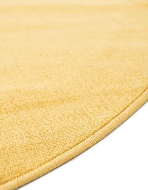 Gold 8' x 8' Williamsburg Round Area Rug 100% Polypropylene With Cotton Backing Durable Easy Clean Stain Resistant Carpet for Sale at Rug Engine