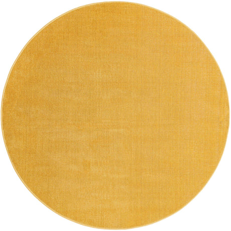 Gold 5' 3 x 5' 3 Williamsburg Round Area Rug 100% Polypropylene With Cotton Backing Durable Easy Clean Stain Resistant Carpet for Sale at Rug Engine