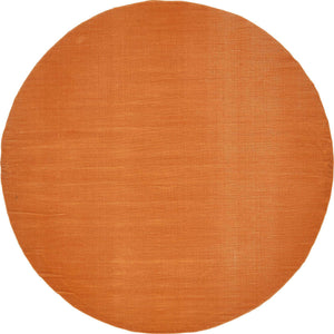 Salmon 7' 10 x 7' 10 Williamsburg Round Area Rug 100% Polypropylene With Cotton Backing Durable Easy Clean Stain Resistant Carpet for Sale at Rug Engine