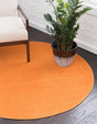 Salmon 3' 7 x 3' 7 Williamsburg Round Area Rug 100% Polypropylene With Cotton Backing Durable Easy Clean Stain Resistant Carpet for Sale at Rug Engine