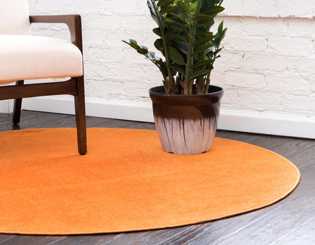 Salmon 3' 7 x 3' 7 Williamsburg Round Area Rug 100% Polypropylene With Cotton Backing Durable Easy Clean Stain Resistant Carpet for Sale at Rug Engine