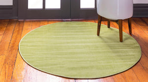 Green 3' 7 x 3' 7 Williamsburg Round Area Rug 100% Polypropylene With Cotton Backing Durable Easy Clean Stain Resistant Carpet for Sale at Rug Engine